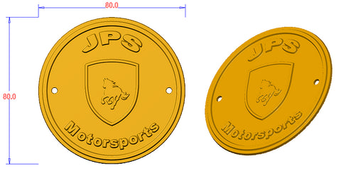 JPS Metal Emblem Car Badge-2pcs