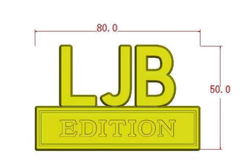 LJB EDITION Emblem Fender Badge-Custom-2pcs(Chorme/Black)