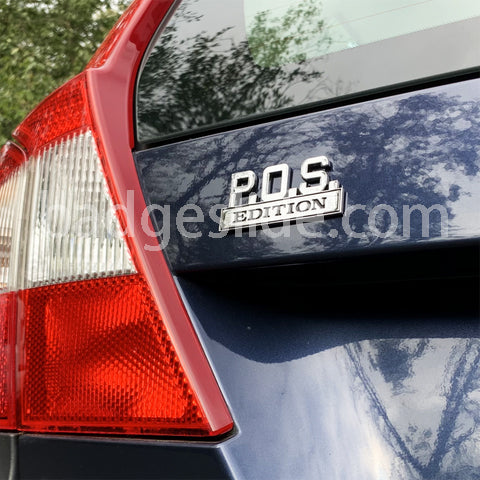 2 PCS P.O.S Edition Emblem Fender Badge