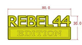 REBEL44 Emblem Fender Badge-Custom-2pcs(Chrome/Black)