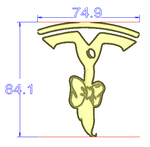 T Logo Custom Emblem Car Metal Badge