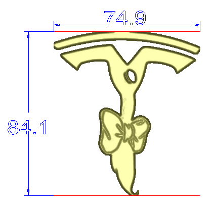 T Logo Custom Emblem Car Metal Badge