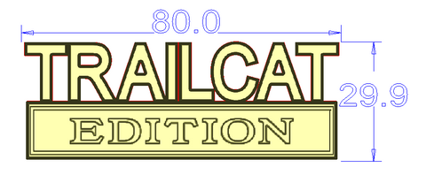 TRAILCAT EDITION Custom Emblem Car Badge 2PCS
