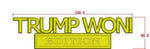 TRUMP WON! Emblem Fender Badge-Custom-2pcs(Chrome/Black)