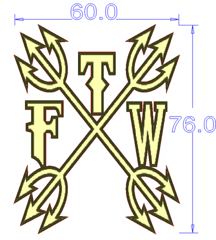 FTW Custom Emblem Car Badge 2pcs