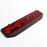 1941 75 Years JEEP Anniversary Badges Metal Emblem in black red
