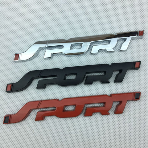 2packs 3D Metal SPORT Trunk Emblem Badge