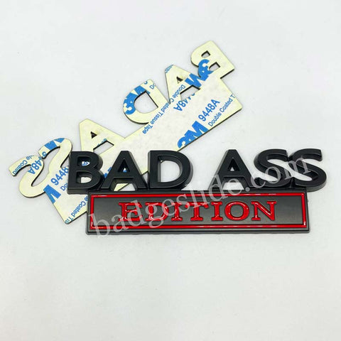 2PCS BAD ASS EDITION Car Badge Metal Emblem