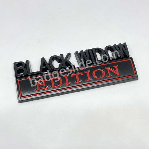 2 PCS BLACK WIDOW Edition Emblem Fender Badge