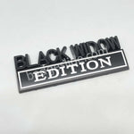 2 PCS BLACK WIDOW Edition Emblem Fender Badge