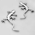 2 PCS Gecko Shape Metallic Emblem Fender Badge