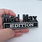badgeslide mad max edition car emblem metal badge in black and white