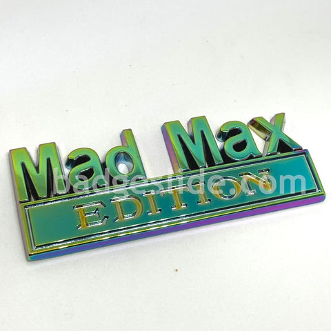 thumbnail image 2 of AMP MAD MAX EDITION Chrome Emblem Badge Set - 2 Pieces, 80mm X 30mm - Universal Fit For Car Truck SUV 2 of 6
