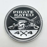 Pirate Kit of 3 Metal Car Emblem Fender Badge