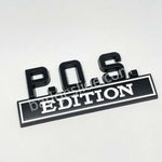 2 PCS P.O.S Edition Emblem Fender Badge