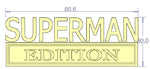 SUPERMAN EDITION Metal Emblem Fender Badge-Chrome- Black-2pcs