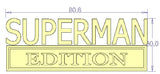 SUPERMAN EDITION Metal Emblem Fender Badge-Chrome- Black-2pcs
