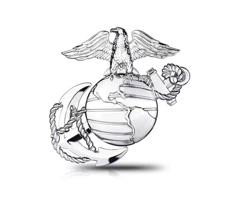Marine Eagle Globe and Anchor Metal Emblem Car Badge