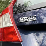 Vietnam Vet Special Edition Metal Car Badge
