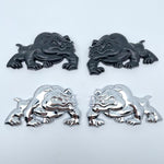 1 pair Bulldog Devil Dog Car Badge Metal Emblem