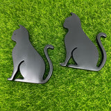 2 Pack Cat Metal Car Emblem