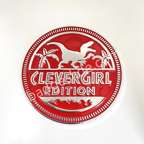 2pcs Clever Girl Edition Metal Auto Emblem
