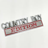 COUNTRY BOY Edition Metal Emblem Fender Badge