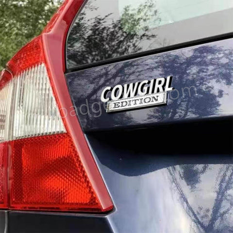 COWGIRL EDITION Car Badge Metal Emblem