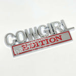 COWGIRL EDITION Car Badge Metal Emblem