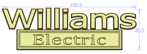 WILLIAMS ELECTRIC Metal Emblem Car Badge-Chrome-2PCS