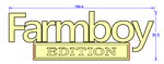 Farmboy EDITION Metal Emblem Car Badge-Chrome-10pcs