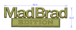 Mad Brad EDITION Emblem Fender Badge-Silvery-Black-2pcs