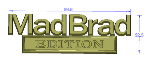 Mad Brad EDITION Emblem Fender Badge-Silvery-Black-2pcs