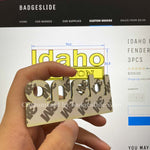 Idaho EDITION Metal Emblem Fender Badge-Chrome/Black-3pcs