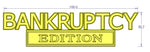 BANKRUPTCY EDITION Metal Emblem Car Badge-Chrome-Red-4pcs