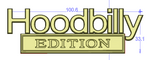 Hoodbilly EDITION Metal Emblem Car Badge-black-grey-4pcs