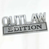 OUTLAW EDITION Metal Emblem Fender Badge