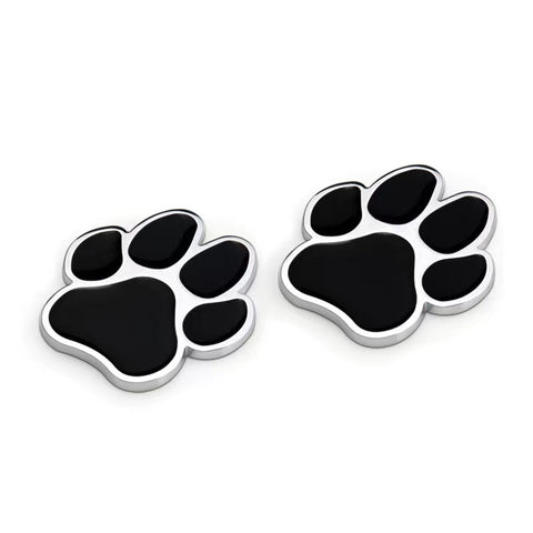 2pcs Paw Shape Car Emblem Fender Badge