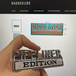 PIPELINER EDITION Emblem Fender Badge-Chrome/black-4pcs