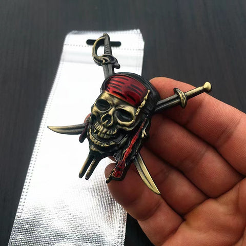 2pcs Skull Pirate Logo Emblem Badge