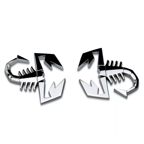 2pcs Scorpion Metallic Emblem Fender Badge