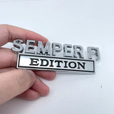 SEMPER FI EDITION Car Emblem Metal Badge