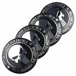 4pcs Punisher Wheel Center Aluminium Sticker