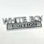 2 Pack WHITE BOY Edition Metal Badge