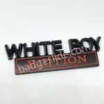 2pcs WHITE BOY Edition Metal Car Emblem