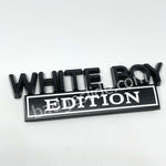 2pcs WHITE BOY Edition Metal Car Emblem