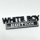 2pcs WHITE BOY Edition Metal Car Emblem