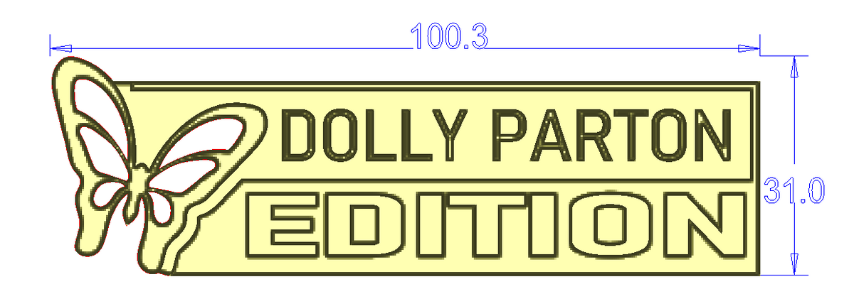 Dolly Parton EDITION Badge Custom Emblem Car Metal Badge 3pcs – Badgeslide