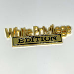 2 PCS White Privilege Edition Car Metal Badge