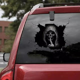 2pcs Skull Rear Window Stickers Funny Halloween PET Decals